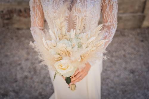 Bouquet de mariage fleurs séchées